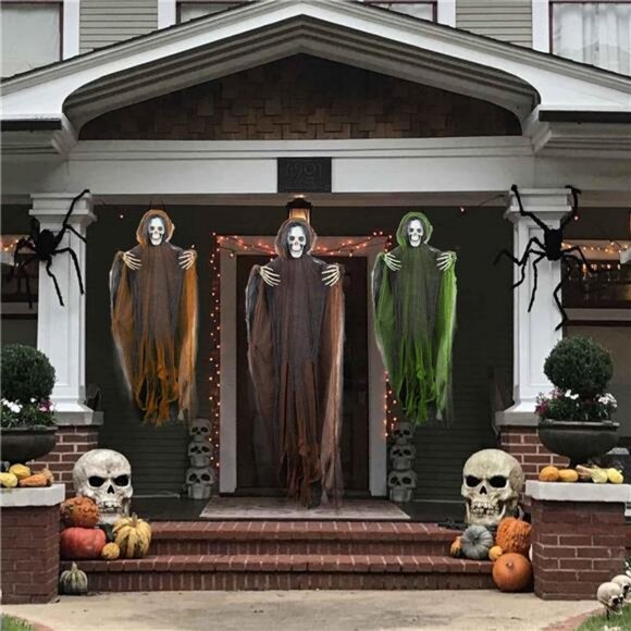 3 Pack Hanging Ghost Halloween Decor, One 53.2